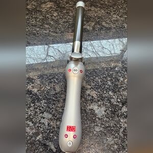 Beachwaver Pro 1” Rotating Ceramic Curling Iron BW1136 Silver Tested Works